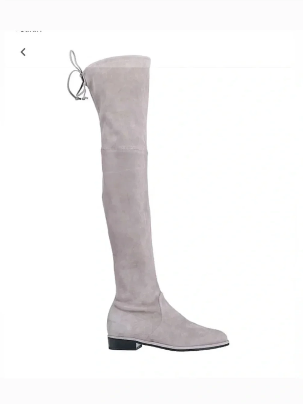 Stuart Weitzman Over-the-Knee Suede Boots in Pale Gray